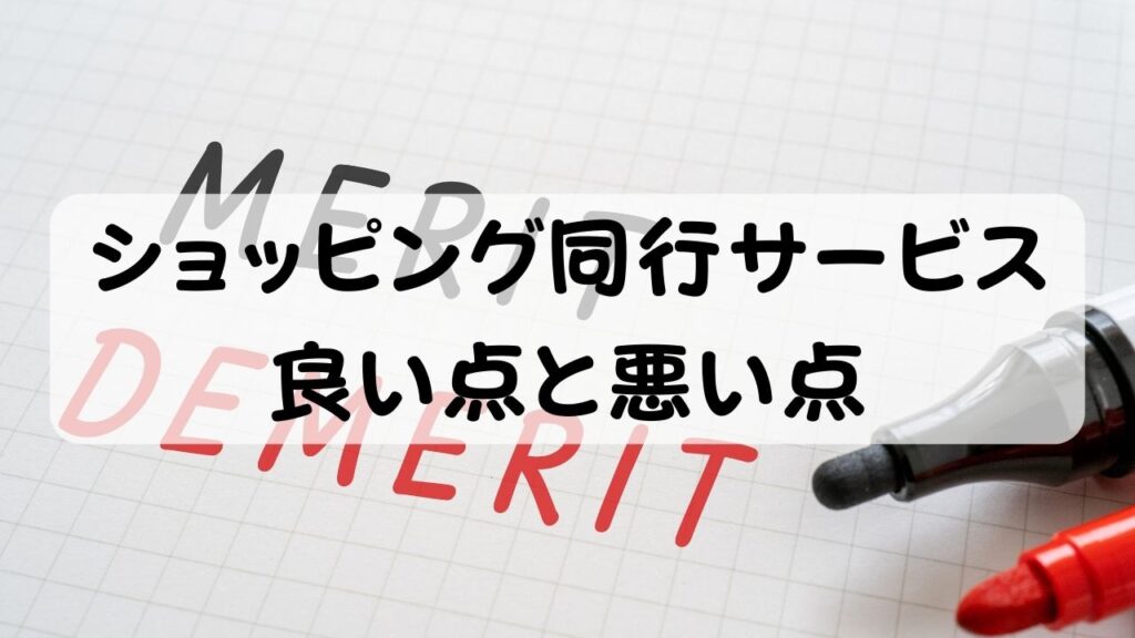 ショッピング同行サービス 良い点と悪い点