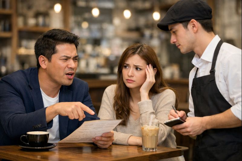 店員さんに横柄な態度な男性