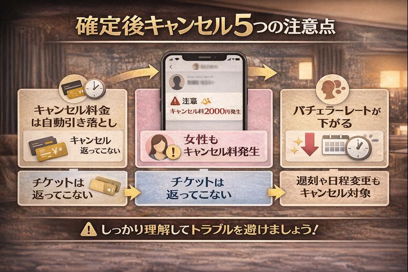 バチェラーデートで確定後キャンセルする時の注意点
