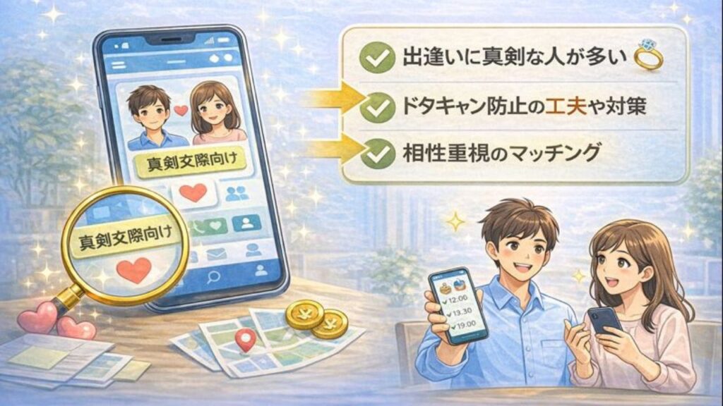 ドタキャンを避けたい人が選ぶべきアプリの特徴