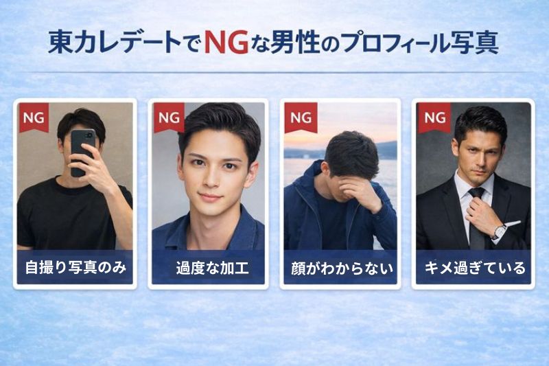 東カレデートでNGな男性のプロフィール写真