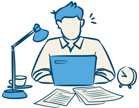 仕事が忙しい男性