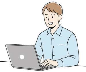 仕事する男性