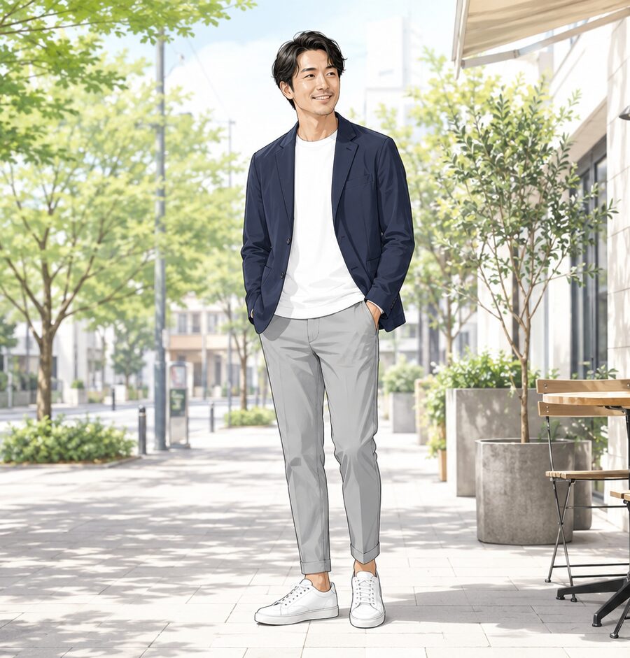 春の男性の服装