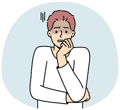 焦る男性