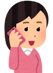 通話する女性